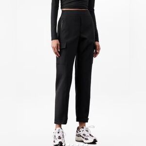 Athleta Black Cargo Joggers 14 T